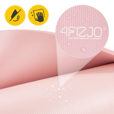 Podložka na cvičení YOGA MAT NBR 1 cm 180 × 60 × 1 cm růžová