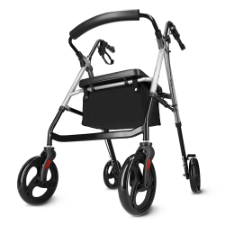 Čtyřkolové chodítko se sedátkem a taškou