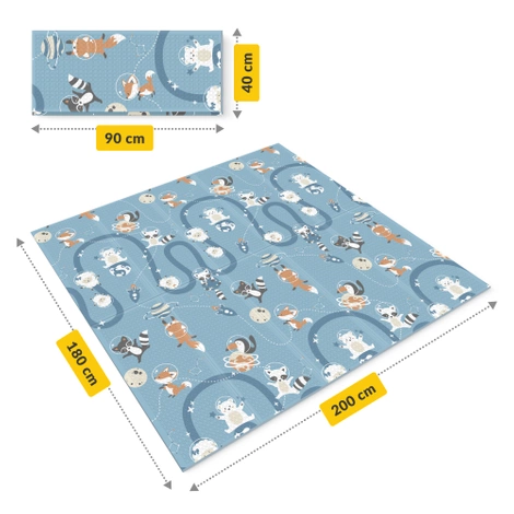 Skládací vzdělávací podložka XXL "Království a Kosmos" 200 x 180 cm