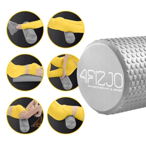 Masážní válec s výstupky CARE+ 60 cm šedý