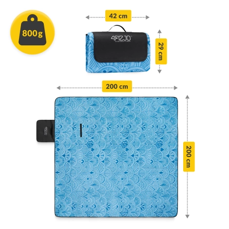 Voděodolná pikniková deka 200x200 cm