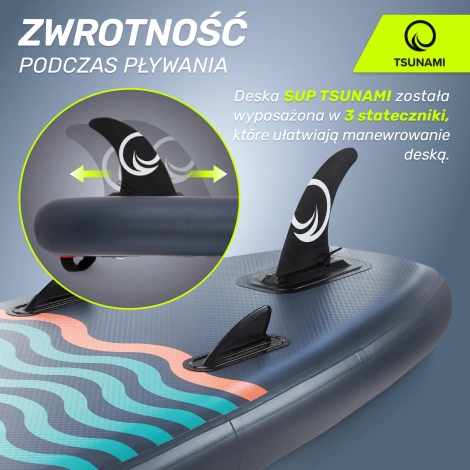 Nafukovací paddleboard SUP TSUNAMI 350 cm T03 tmavě modrý