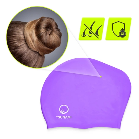 Plavecká čepice unisex TSUNAMI fialová