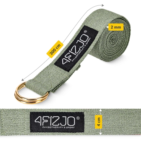 Popruh na jógu khaki