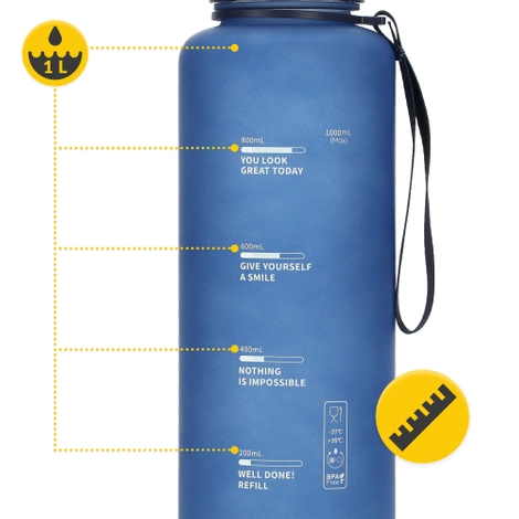 Sportovní láhev na vodu 1L modrá