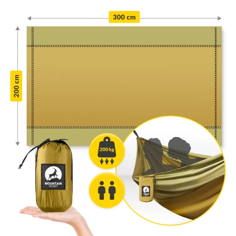 Turistická houpací síť pro dva s moskytiérou