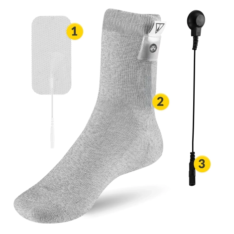 Vodivá ponožka pro elektrostimulaci nohy