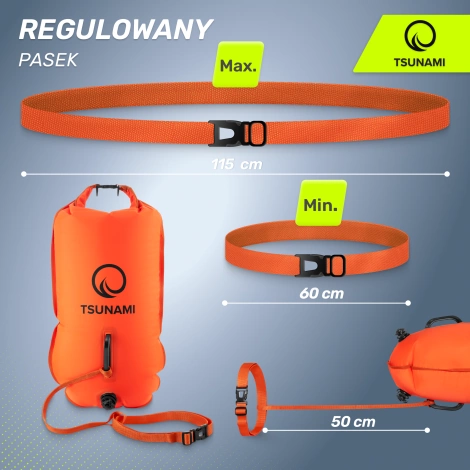 Nafukovací záchranná bójka + Suchá kapsa 2v1 TSUNAMI