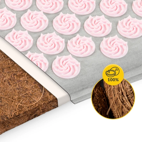 ECO akupresurní podložka s polštářem XL růžová