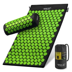 Akupresurní podložka s polštářem zelená