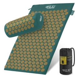 Akupresurní podložka s polštářem zelená