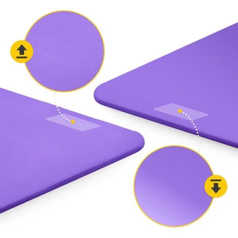 Podložka na cvičení YOGA MAT NBR 180 × 60 × 1,5 cm fialová