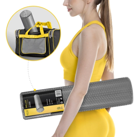 Masážní válec s výstupky CARE+ 60 cm šedý