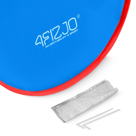 Samorozkládací plážový stan modro-červený