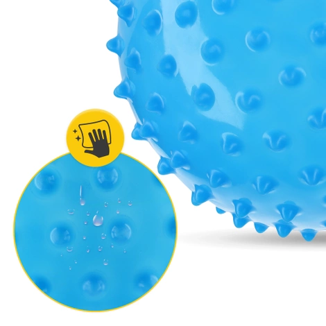 Rehabilitační míček s bodlinkami 20 cm modrý