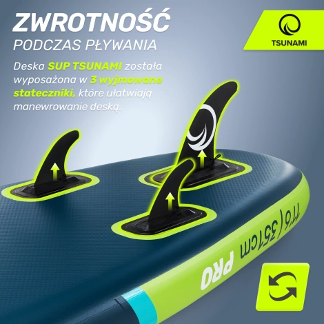 Nafukovací paddleboard SUP PRO TSUNAMI 350 cm T14 modrý