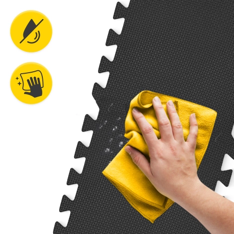 Ochranná podlaha do posilovny PUZZLE 30 x 30 cm 24 ks