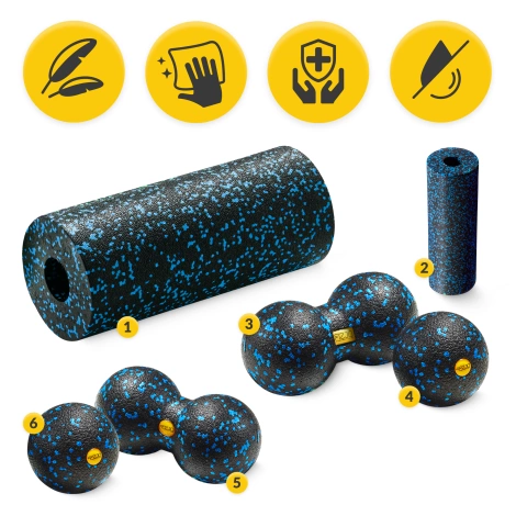 Sada masážních míčků a válců EPP 6 ks.