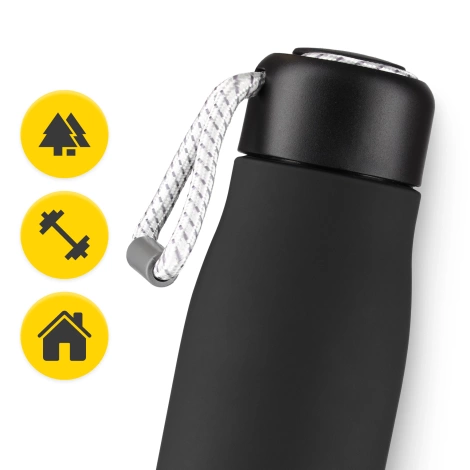 Termoláhev 540 ml s páskem černá