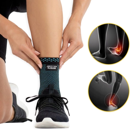 Elastická bandáž hlezenního kloubu XL modrá