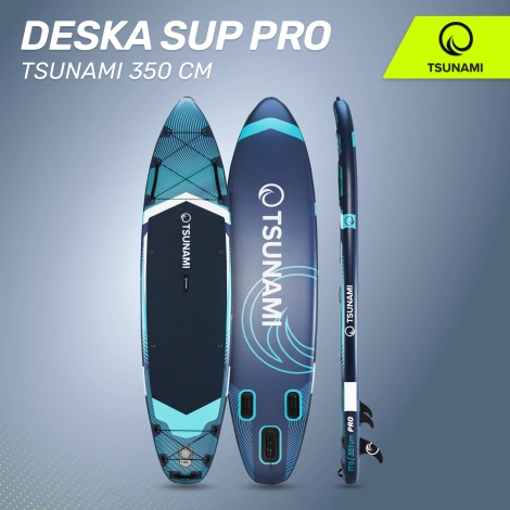 Nafukovací paddleboard SUP TSUNAMI 350cm T12 tmavě modrý