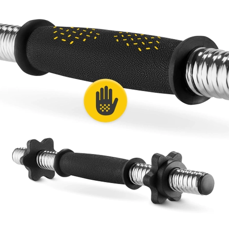 Krátká osa k činkám s uzávěry 45 cm 2 ks.