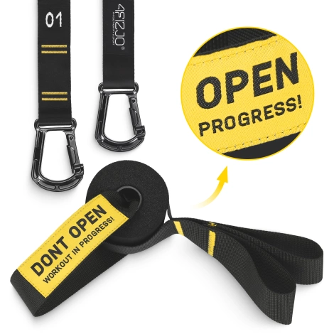 Gymnastické kruhy ABS černo-žluté