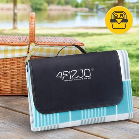 Pikniková deka s izolační vrstvou 200 x 200 cm kotskovaná