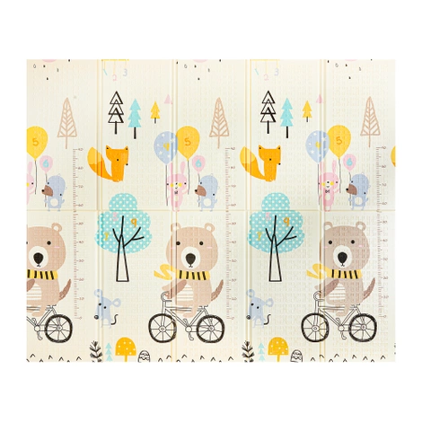Skládací vzdělávací podložka XXL - "Medvídek na kole"