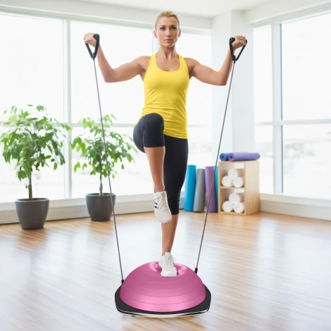 Balanční podložka s expandéry růžová