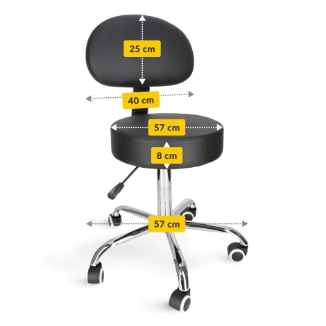 Otočná masážní stolička s opěrkou PURE+