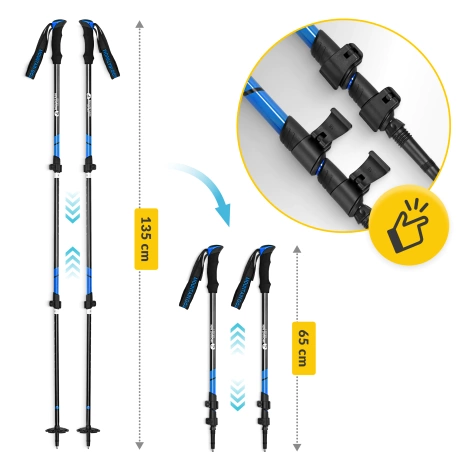 Trekové hole PEAK+ modré