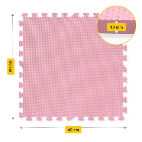 Sada 9 podložek na cvičení puzzle - "Pastelově růžová"