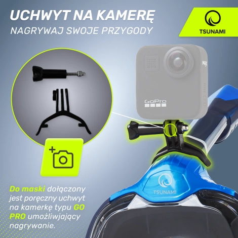 Celoobličejová šnorchlovací maska TSUNAMI PRO L/XL