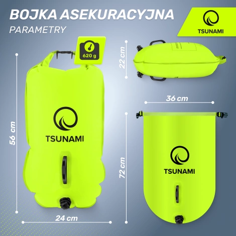 Nafukovací záchranná bójka + Suchá kapsa 2v1 TSUNAMI