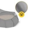 Meditační polštář na jógu ZAFU ve tvaru půlměsíce šedý