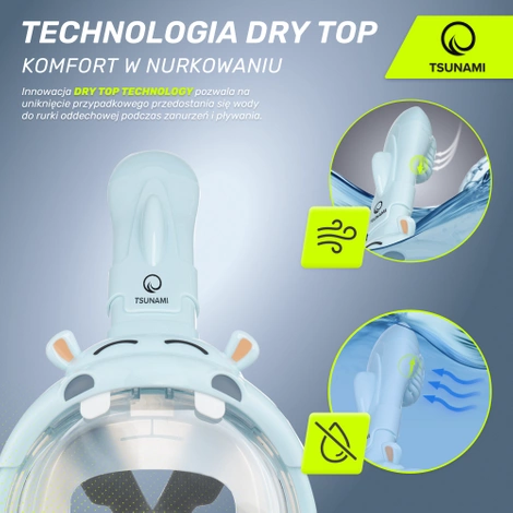 Potápěčská maska pro děti HIPPO TSUNAMI