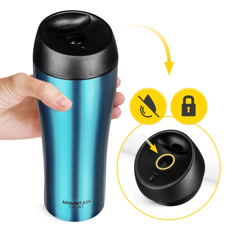 Termohrnek Mountain Goat TRAVEL 380 ml modrý