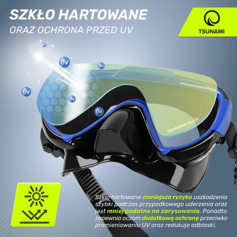 Potápěčská maska se šnorchlem TSUNAMI