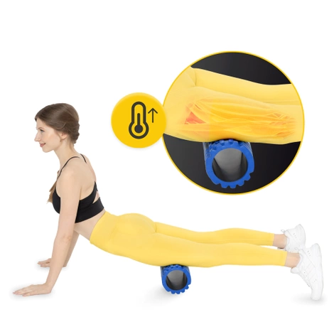 Masážní válec s výstupky EVA 45 cm modrý