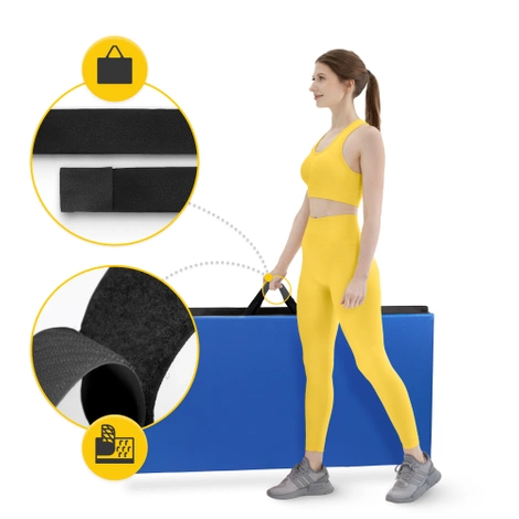 Skládací gymnastická žíněnka XL modrá