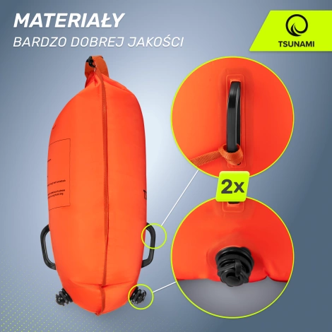 Nafukovací záchranná bójka + Suchá kapsa 2v1 TSUNAMI