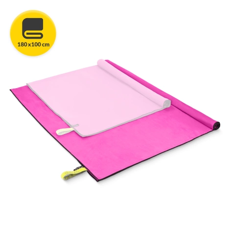 Rychleschnoucí ručník z mikrovlákna 180 x 100 cm růžový