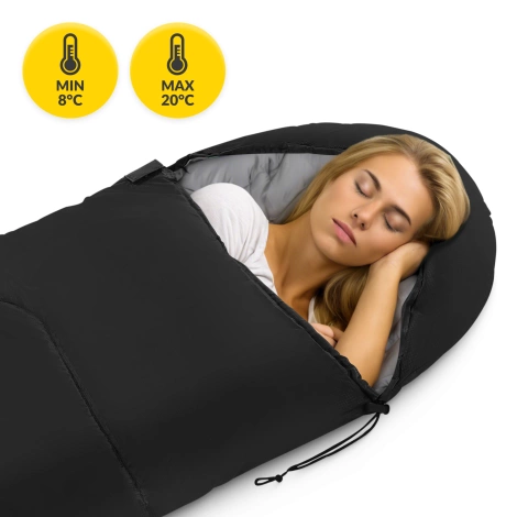 Cestovní spací pytel mumie Mountain Goat STANDARD černý