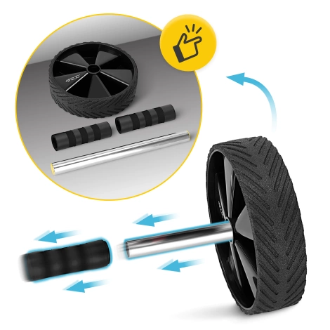 Posilovací kolečko AB WHEEL PRO žluté