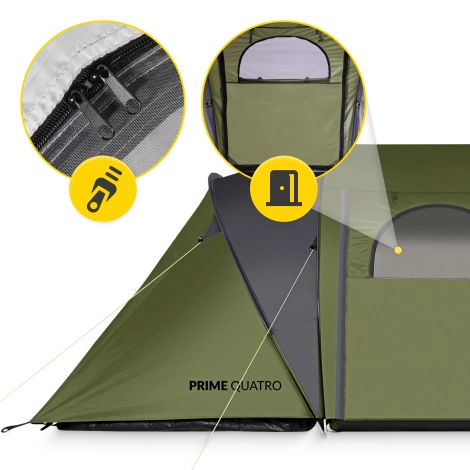 Turistický stan pro tři PRIME QUATRO MOUNTAIN GOAT