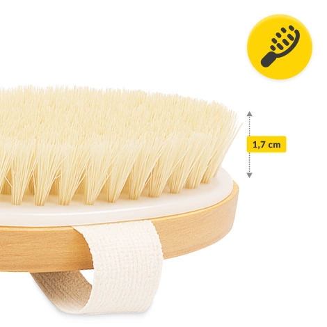 Dlouhý masážní kartáč na tělo a koupel 2v1