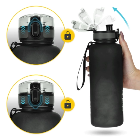 Sportovní láhev na vodu 1L černá