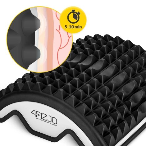 Opěrka pro masáž a protažení zad černo-šedá