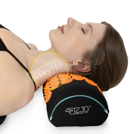 Akupresurní podložka s polštářem oranžová